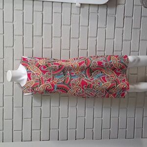 RN studio Hot Pink Paisley Sleeveless Lined Dress. Size 6 NWOT